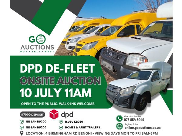 Live DPD Laser De-Fleet Auction 10 July